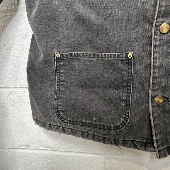 Vintage Carhartt Blanket-Lined Chore Coat “Black” C01 BLK - Picture 6 of 8